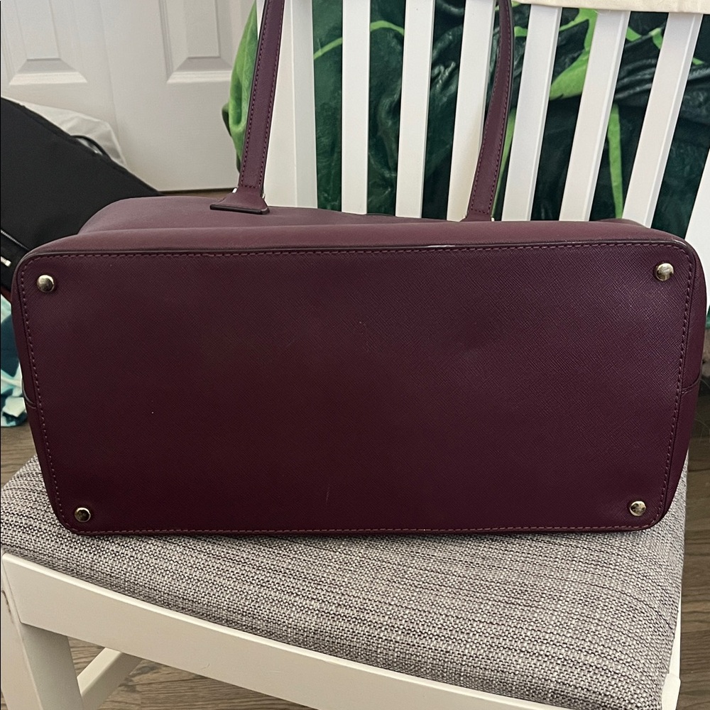 Kate Spade Purple Leather Tote Bag - Picture 8 of 8